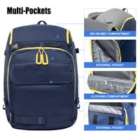 50L Blue Travel Ski Backpack – Lightweight, Waterproof, and Spacious - Thumbnail 3