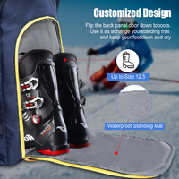 50L Blue Travel Ski Backpack – Lightweight, Waterproof, and Spacious - Thumbnail 4