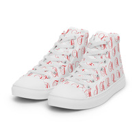 Alphabets Mens white high top canvas shoes ( Only Available in select countries ) - Thumbnail 5