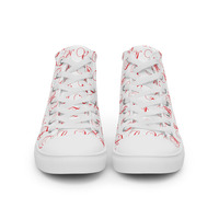Alphabets Mens white high top canvas shoes ( Only Available in select countries ) - Thumbnail 6