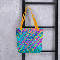 Fractured Spectrum Tote Bag  Vibrant Abstract Geometric - Thumbnail 6
