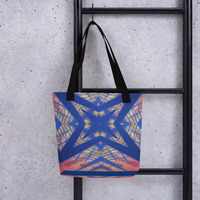 Celestial Rhythm Starburst Light Show Tote Bag - Thumbnail 3