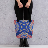 Celestial Rhythm Starburst Light Show Tote Bag - Thumbnail 4