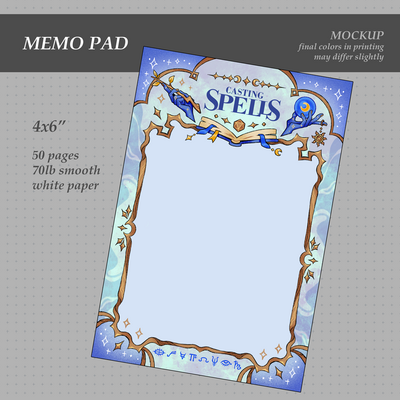Casting spells memo pad