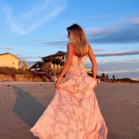 Elegant Spaghetti Strap Pink Lace Prom Dresses - Thumbnail 2