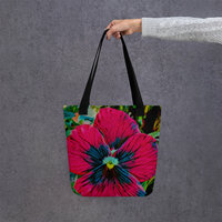 Bold Bloom Pansy Tote Bag  Vibrant Floral Art, Colorful Nature-Inspired Statement Bag - Thumbnail 2