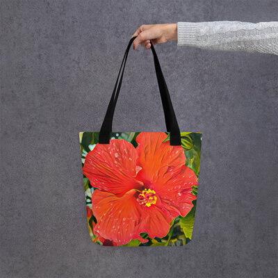 Bold bloom pansy tote bag  vibrant floral art, colorful nature-inspired statement bag