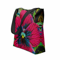 Bold Bloom Pansy Tote Bag  Vibrant Floral Art, Colorful Nature-Inspired Statement Bag - Thumbnail 4