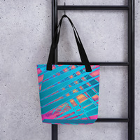 Prismatic Pulse  Electric Light Show Inspired Tote Bag - Thumbnail 2