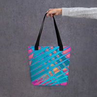 Prismatic Pulse  Electric Light Show Inspired Tote Bag - Thumbnail 4