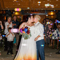 Plus Size Dyed Ombre Lace Wedding Dress Bridal Gown Wedding Gown - Thumbnail 2