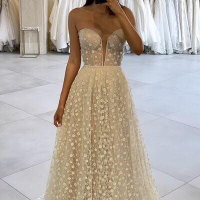 Elegant a line off the shoulder lace wedding dress bridal gown wedding gown