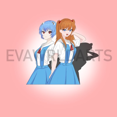 Asuka/ Rei Sticker