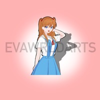 Asuka/ Rei Sticker - Thumbnail 1