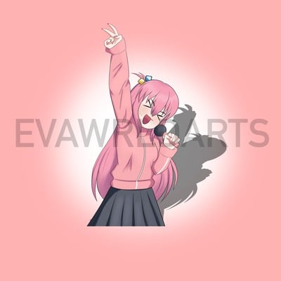 Bocchi geekin sticker