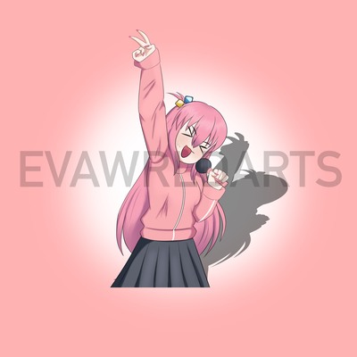 Bocchi Geekin Sticker