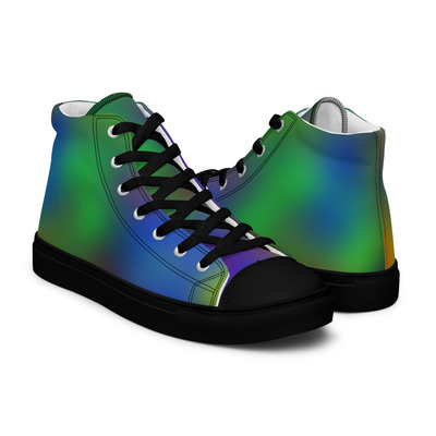 Iridescent Mens high top canvas shoes ( Only Available in select countries )