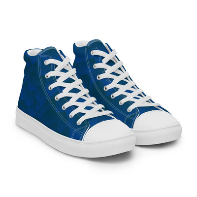 Shell blue mens teal high top canvas shoes ( only available in select countries )