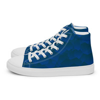 Shell blue Mens teal high top canvas shoes ( Only Available in select countries ) - Thumbnail 2
