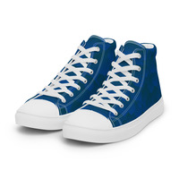 Shell blue Mens teal high top canvas shoes ( Only Available in select countries ) - Thumbnail 3