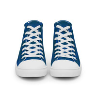 Shell blue Mens teal high top canvas shoes ( Only Available in select countries ) - Thumbnail 4