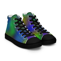 Iridescent  Womens high top canvas shoes ( Only Available in select countries ) - Thumbnail 2