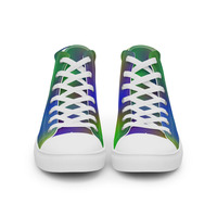 Iridescent  Womens high top canvas shoes ( Only Available in select countries ) - Thumbnail 6