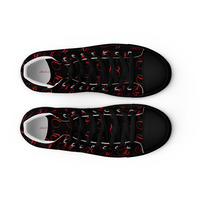 Alphabets Womens black high top canvas shoes ( Only Available in select countries ) - Thumbnail 5