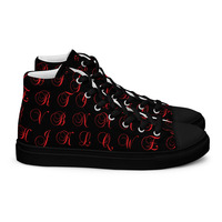 Alphabets Womens black high top canvas shoes ( Only Available in select countries ) - Thumbnail 6