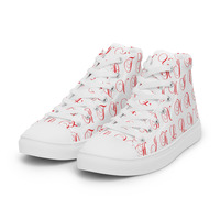 Alphabets Womens white high top canvas shoes ( Only Available in select countries ) - Thumbnail 2