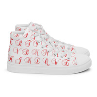 Alphabets Womens white high top canvas shoes ( Only Available in select countries ) - Thumbnail 6
