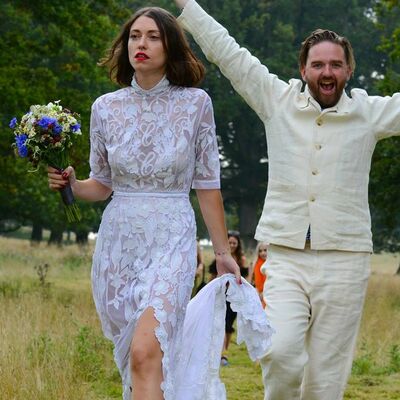 Simple sheath lace wedding dress bridal gown wedding gown