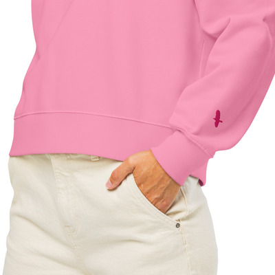 Womens organic crew neck sweatshirt - between you and us