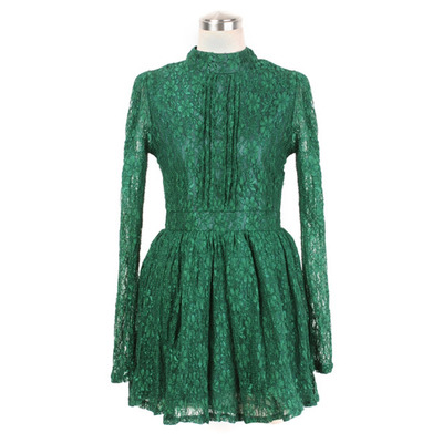 Elegant long sleeve lace dress