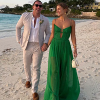 Fashion Straps Green A-line Chiffon Party Dresses - Thumbnail 2