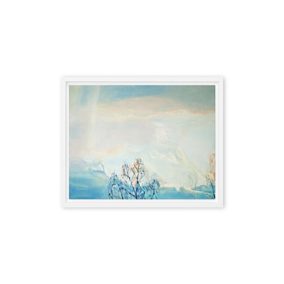 Framed canvas - window view