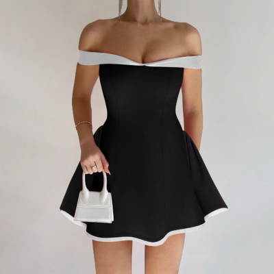 Design sexy slim flounce sleeveless dress