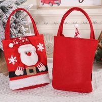 Cute Large Capacity Christmas Decorations Gift Bag Kids Candy Tote Bag - Thumbnail 2