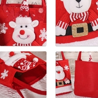 Cute Large Capacity Christmas Decorations Gift Bag Kids Candy Tote Bag - Thumbnail 6