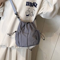 Drawstring bucket outdoor nylon crossbody bag - Thumbnail 1