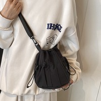 Drawstring bucket outdoor nylon crossbody bag - Thumbnail 2