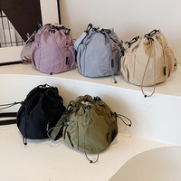 Drawstring bucket outdoor nylon crossbody bag - Thumbnail 5