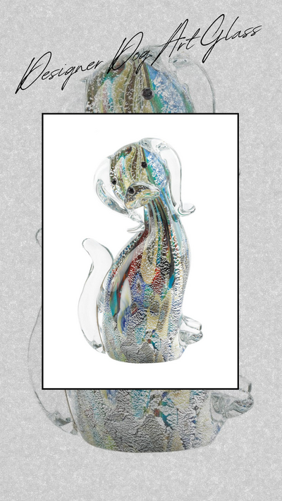 Designer Dog Art Glass