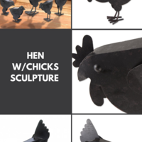 Hen w/chicks Sculpture  - Thumbnail 1