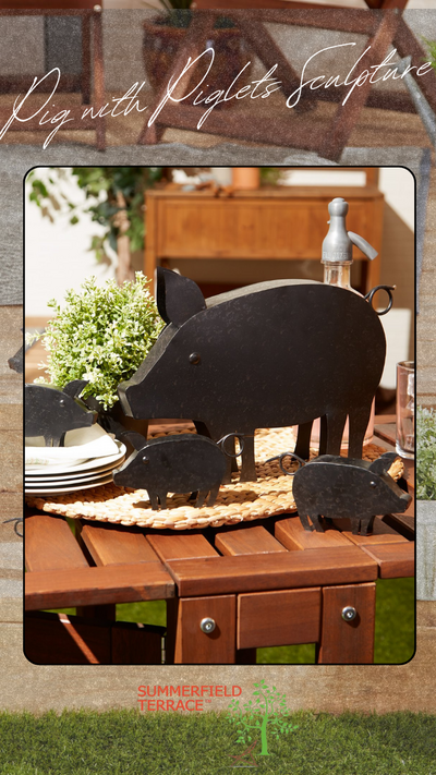 Pig with Piglets Sculpture