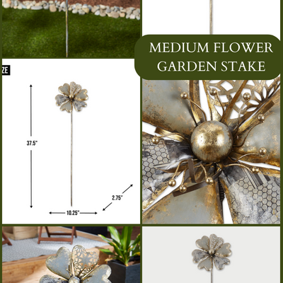 Medium flower garden stake