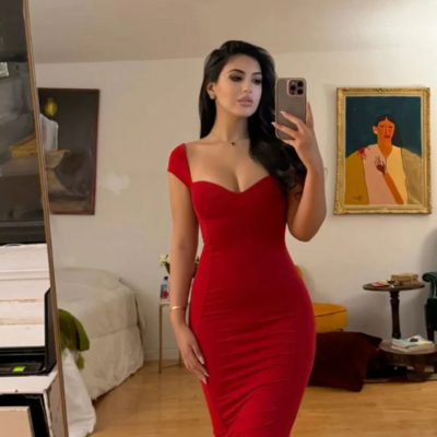 Sheath sweetheart red evening dresses