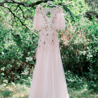 Fairy Flowers Tulle Wedding Dress Bridal Gown Wedding Gown - Thumbnail 1