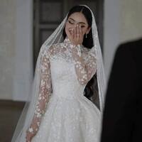 Luxury Ball Gown Tulle Lace Appliques Wedding Dress Bridal Gown Wedding Gown - Thumbnail 1