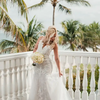 Mermaid sexy appliques tulle wedding dress bridal gown wedding gown